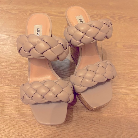Steve Madden Braided Wedge Sandals size 7 - Picture 4 of 6